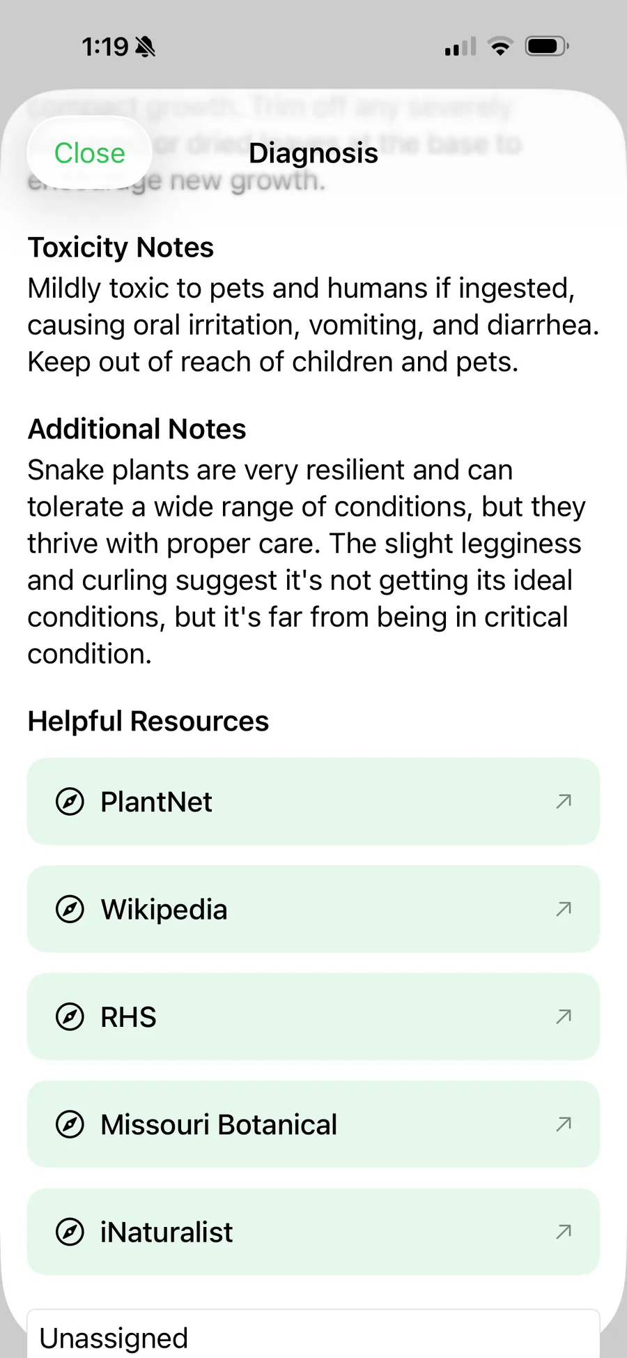 Toxicity notes